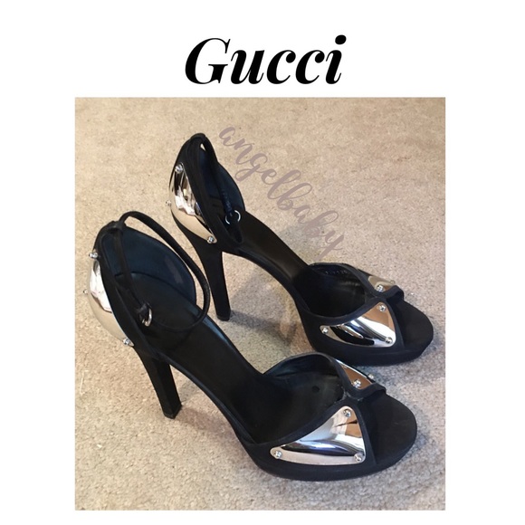Gucci Mirror Platform Heels in Black Suede! - Picture 9 of 16